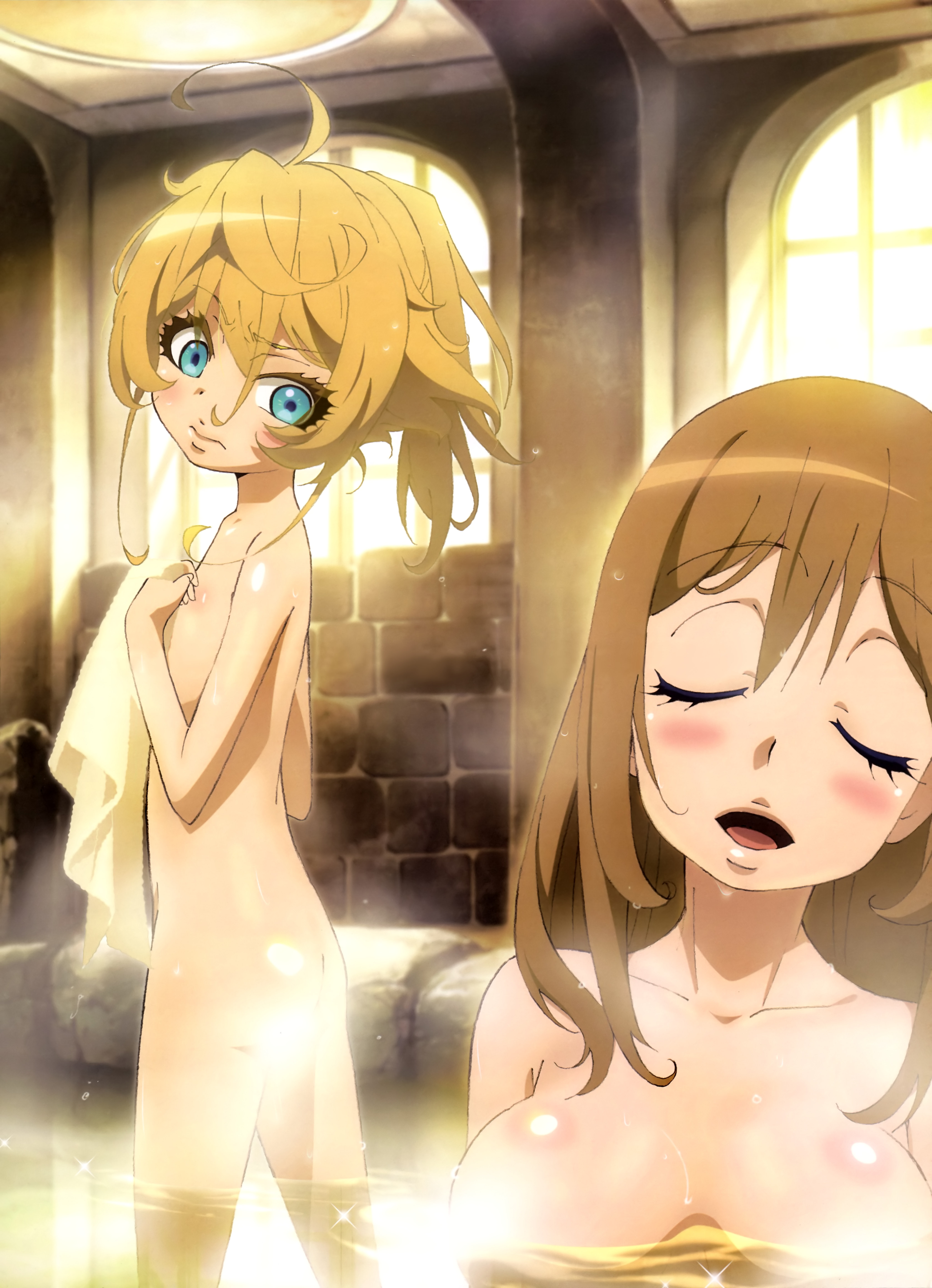 Youjo Senki Tanya Degurechaff Viktoriya Ivanovna Serebryakov Ass Bathing Breast Hold Censored